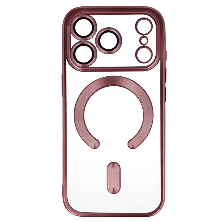 Metallic telefono dėklas su MagSafe palaikymu iPhone 17 Pro Max rožinis – 2