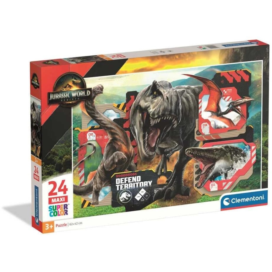 Clementoni dėlionė 24 maxi Super Jurassic World 24835