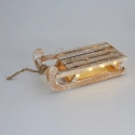 Koti tyylikokoelma Puinen joulukoriste LED-valoilla, reki, 32 x 25 x 11 cm
