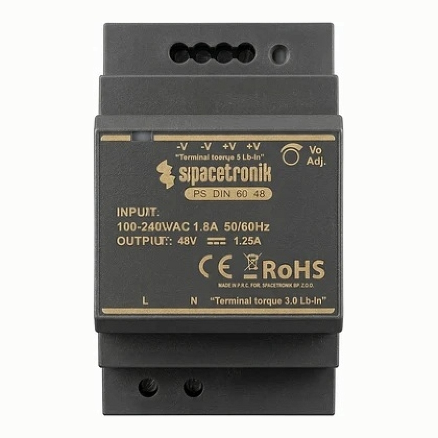 Spacetronik Barošanas avots DIN 60W 48V