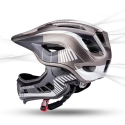 Rockbros TT-32SBTG-M bērnu velosipēda ķivere ar noņemamu zoda aizsargu, izmērs M - pelēka Rockbros TT-32SBTG-M bērnu velosipēda ķivere ar noņemamu zoda aizsargu, izmērs M - pelēka