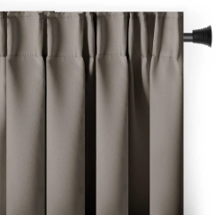 Sand Coloured Blackout Curtain with Loops AmeliaHome 200 × 175 cm
