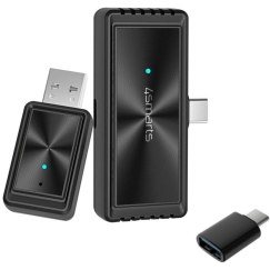 Automobiļu adapters 4smarts raidītājs ekrāna attēlošanai (CarPlay) melns