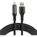 USB зарядный кабель - everActive CBB-1IBL 1м, 2.4A Быстрая зарядка, 480 Мбит/с Передача данных, Черный