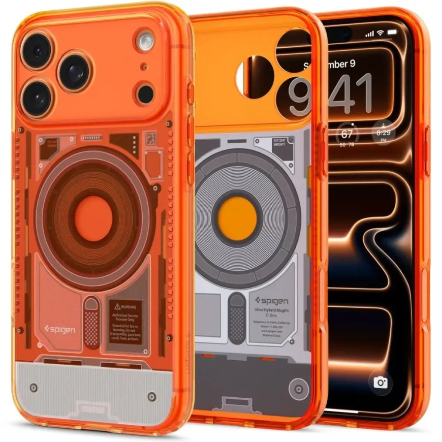 Spigen Ultra Hybrid phone case with MagSafe support for iPhone 17 Pro | iPhone 18 Pro orange