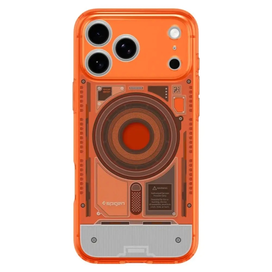 Spigen Ultra Hybrid telefono dėklas su MagSafe palaikymu iPhone 17 Pro | iPhone 18 Pro oranžinis – 3