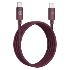 Forever Vibe провод для передачи данных и зарядки | USB-C на USB-C | 60W | 1m | burgundy | красный
