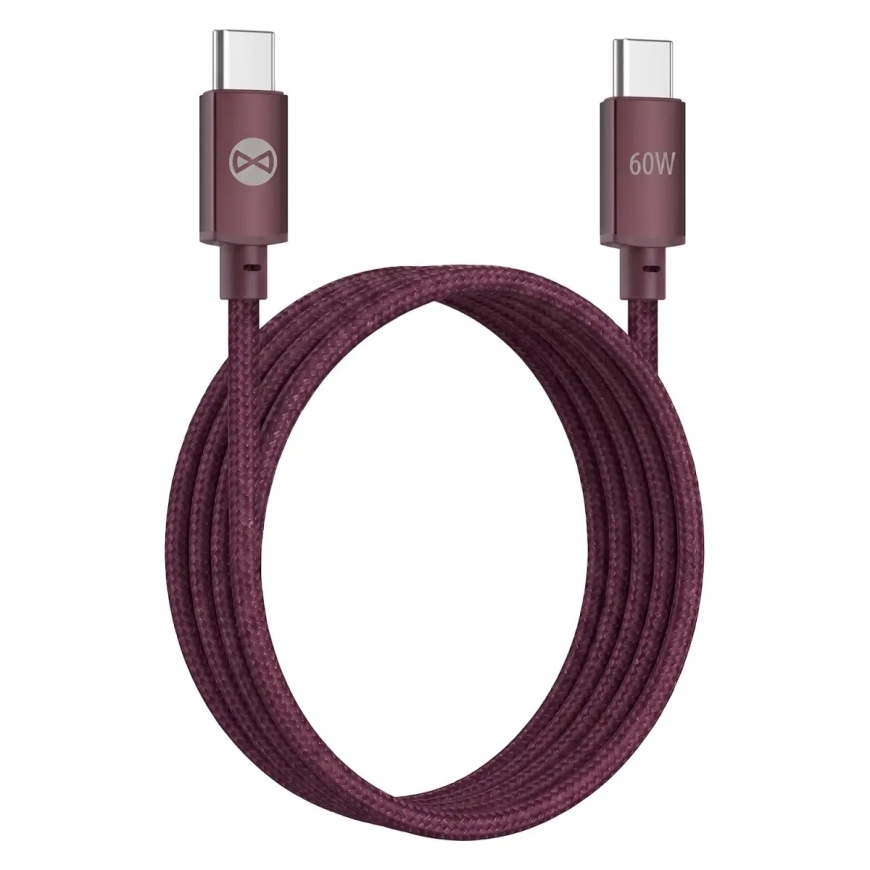 Forever Vibe провод для передачи данных и зарядки | USB-C на USB-C | 60W | 1m | burgundy | красный