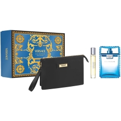 Versace Man Eau Fraiche komlektas tualetinio vandens purškiklis 100ml + tualetinis vandens purškiklis 10ml + kosmetinis maišelis