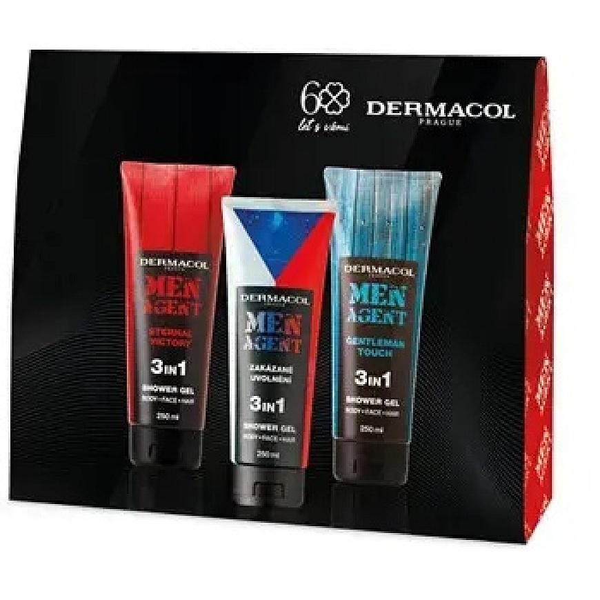 Dermacol Men Agent Mix Dušželejas Trio - Dāvanas komplekts