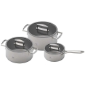 Stainless Steel Pot Set Zyle Prestige ZY1700PS, 3 pcs. Stainless Steel Pot Set Zyle Prestige ZY1700PS, 3 pcs.
