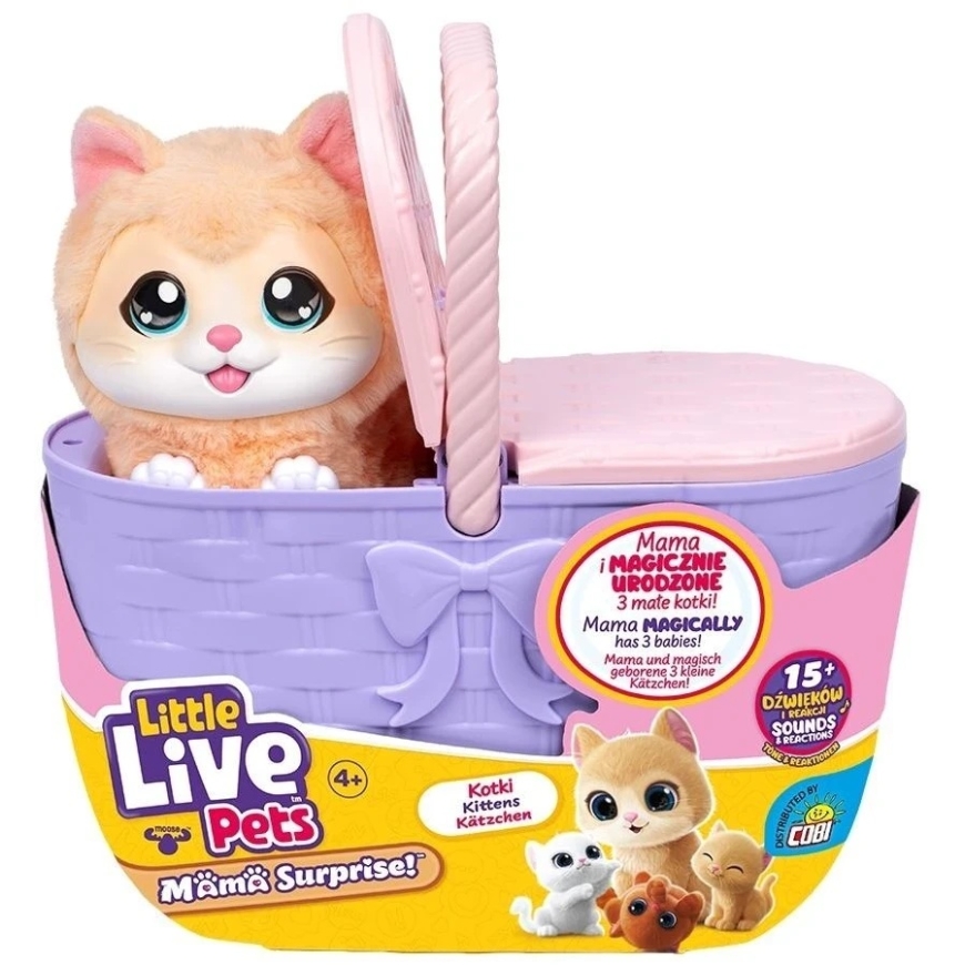 Cobi LITTLE LIVE PETS Interaktyvus rinkinys „Katė su kačiukais“
