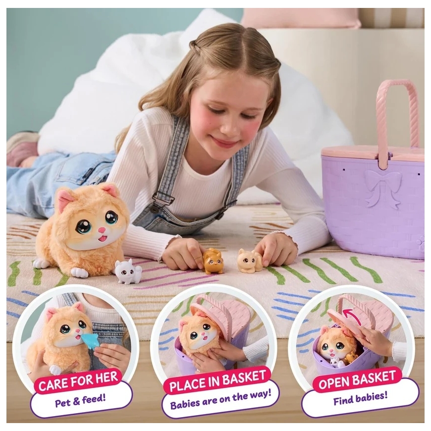 Cobi LITTLE LIVE PETS Interactive Set "Cat with Kittens" – 4