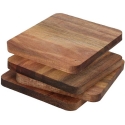 Home Styling Collection Acacia Wood Coasters, 4 pcs.