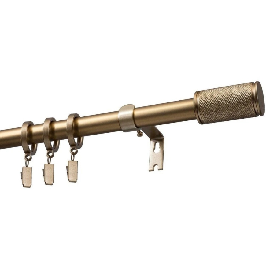 Decastyl Disposable Retractable Curtain Rod FI 19 MM Golden Series 200-300 CM with Rings KOWALSKI
