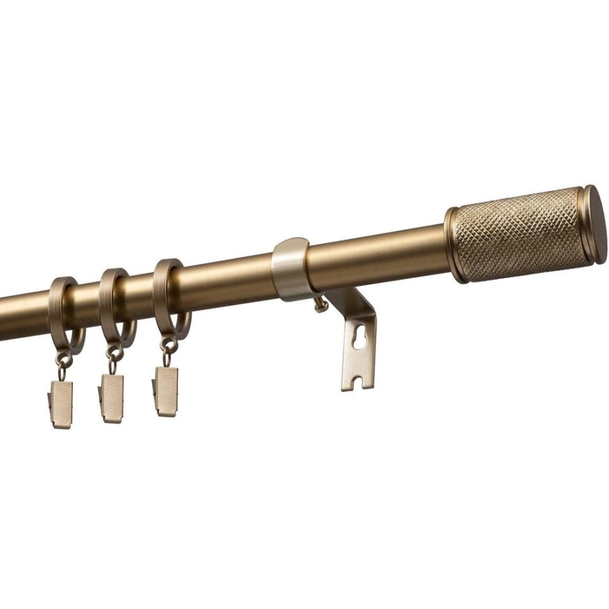Decastyl Disposable Retractable Curtain Rod FI 19 MM Golden Series 200-300 CM with Rings KOWALSKI – 2