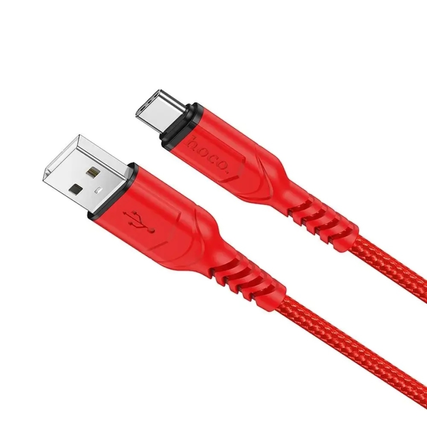 Hoco X59 andmeedastus- ja laadimiskaabel | USB-A kuni USB-C | QC | 15W | 1m | punane