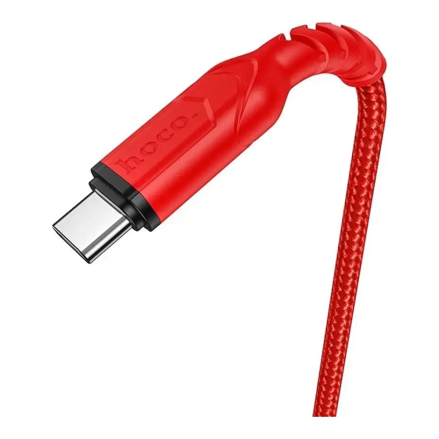 Hoco X59 andmeedastus- ja laadimiskaabel | USB-A kuni USB-C | QC | 15W | 1m | punane – 2
