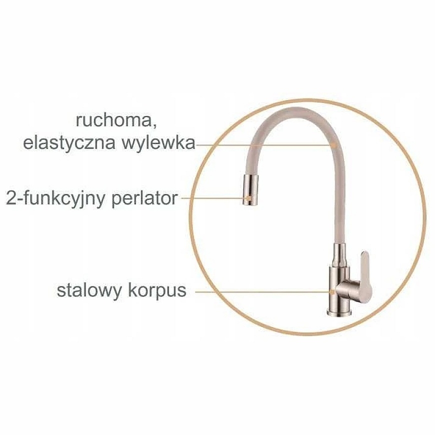 Köögisegisti Invena Invena köögipool Kanti Inox, inox/must BZ-37-I43-L – 3
