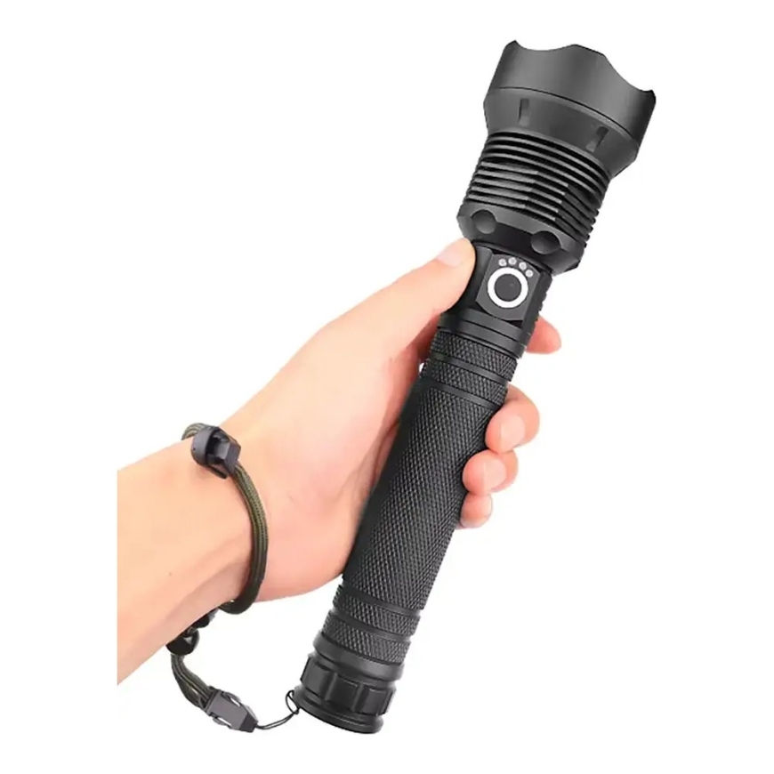 Wozinsky WLT-20W taktikaline taskulamp 20 W 2000 lm CREE dioodidega IP65 ja reguleeritava kiirgusega - must – 4