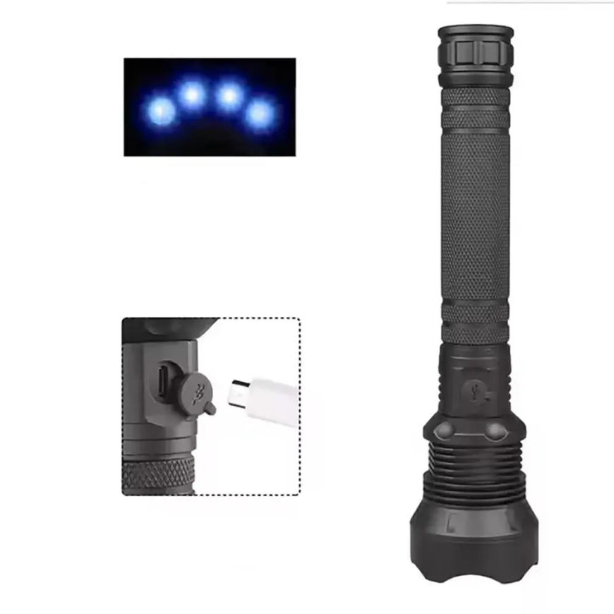 Wozinsky WLT-20W taktikaline taskulamp 20 W 2000 lm CREE dioodidega IP65 ja reguleeritava kiirgusega - must – 5