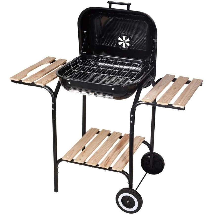 Grill Aia sütegrill katte, riiulite ja ratastega – 4