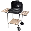 Grill Garden Charcoal Barbecue with Lid, Shelves and Wheels Grill Garden Charcoal Barbecue with Lid, Shelves and Wheels