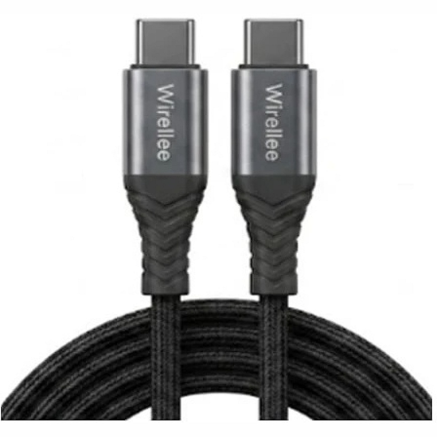 Kita USB-C–USB-C кабель Wirellee (2 м, 100 Вт, PD 3.0, черный)