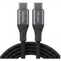 Kita USB-C–USB-C kabelis Wirellee (2 m, 100 W, PD 3.0, juodas) Kita USB-C–USB-C kabelis Wirellee (2 m, 100 W, PD 3.0, juodas)