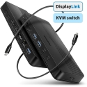 Axagon Doko stacija usb-c hmc-dl-kvm 12w1 + kvm 2 pc, displaylink, 10gbps, 3x usb-a, 2x usb-c, 2x hdmi 4k/60hz, dp, lan 1gbps, s Axagon Doko stacija usb-c hmc-dl-kvm 12w1 + kvm 2 pc, displaylink, 10gbps, 3x usb-a, 2x usb-c, 2x hdmi 4k/60hz, dp, lan 1gbps, s