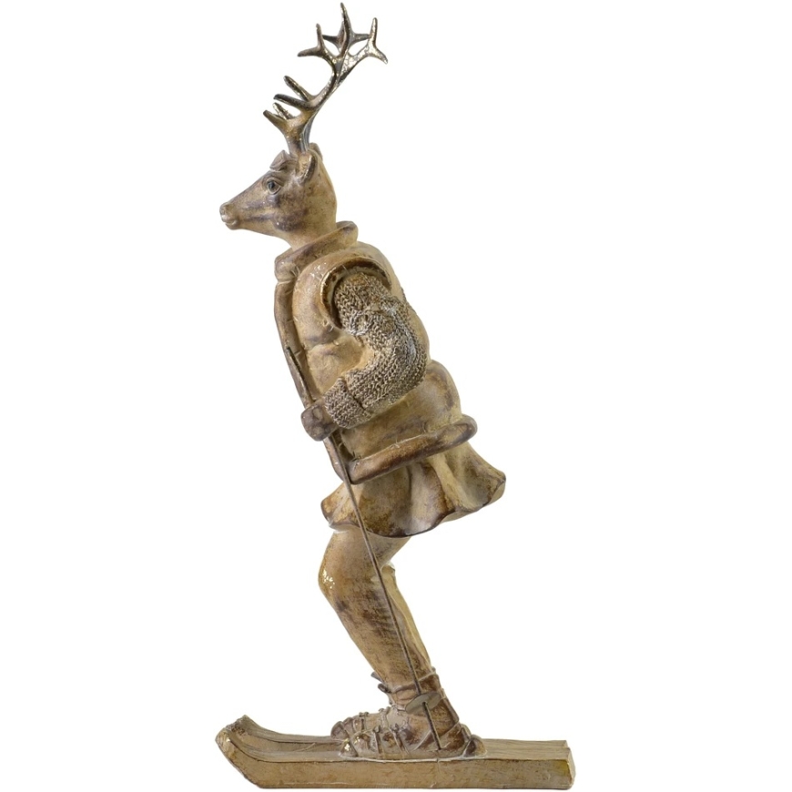Mondex Since 1986 SANTA LILA Figūra Briedis uz slēpēm 16x11x32,5 cm – 3