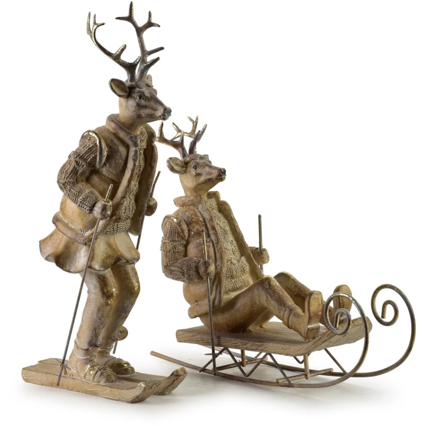 Mondex Since 1986 SANTA LILA Figuur Jõhvikas suuskadel 16x11x32,5 cm – 4