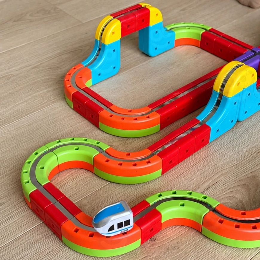 WOOPIE maagiline kuubikute rongi ehitusplokid, antigravitatsioonilised magnetrajel, 68 tk. – 5