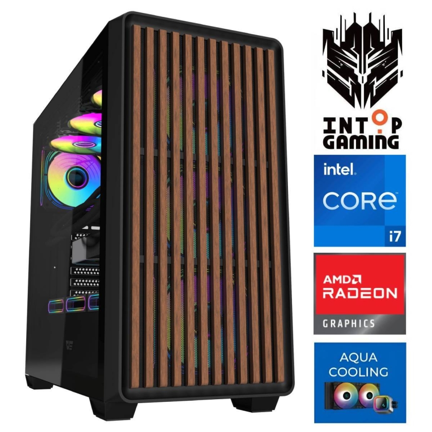 INTOP AQUA i7-14700F 64GB DDR5 1TB SSD M.2 NVME+2TB RX9060XT 16GB no-OS