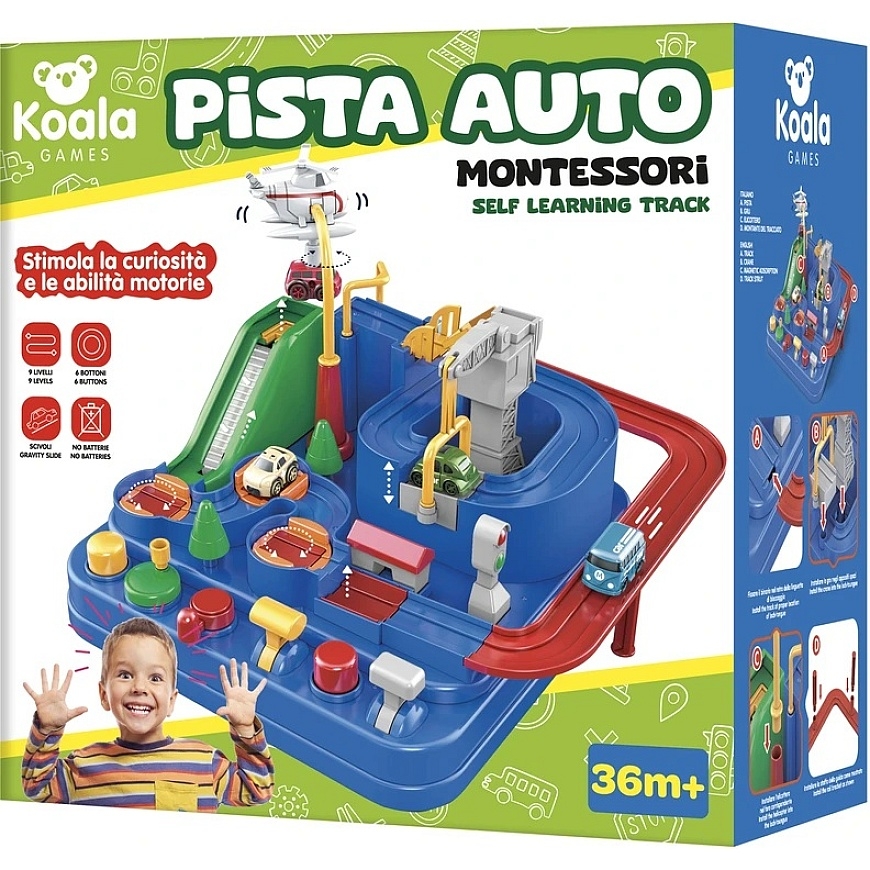 KOALA Montessori independent learning track with 2 wagons – 3