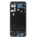 Oem REWA LCD ekrāns SAMSUNG A70 OLED melns ar rāmīti