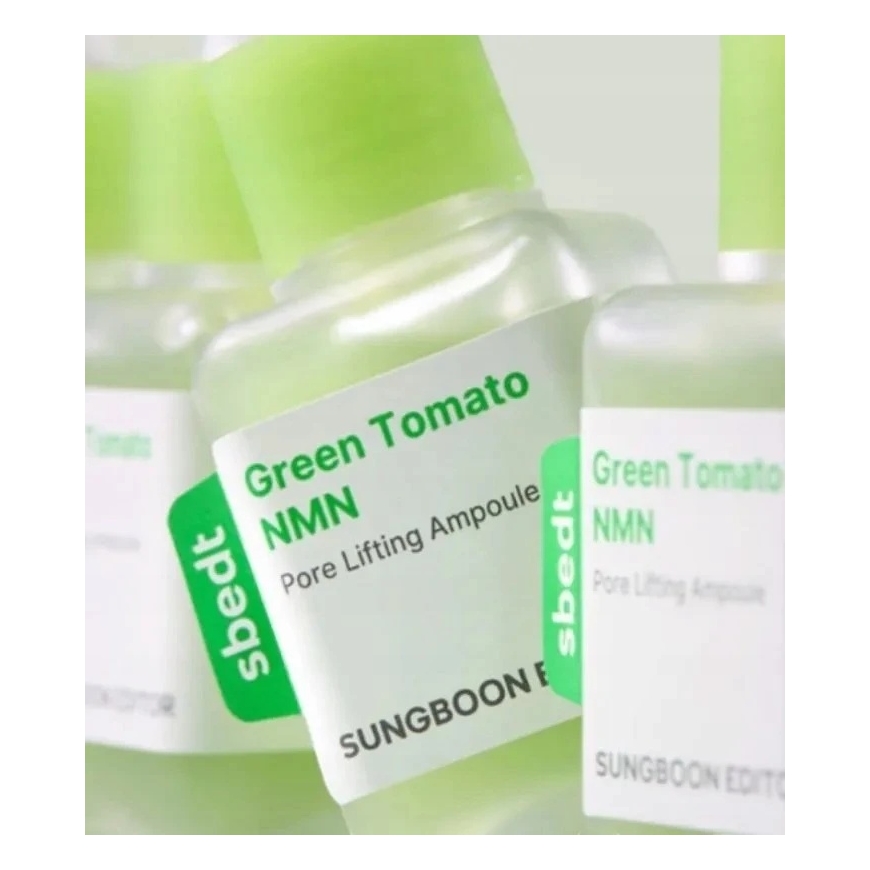 Sungboon Editor Green Tomato NMN Pore Lifting Ampoule, Reducing Pore Visibility, 40 ml – 5