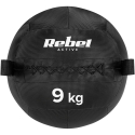 Medicininis kamuolys fitneso ir reabilitacijos pratimams, 9kg, REBEL ACTIVE