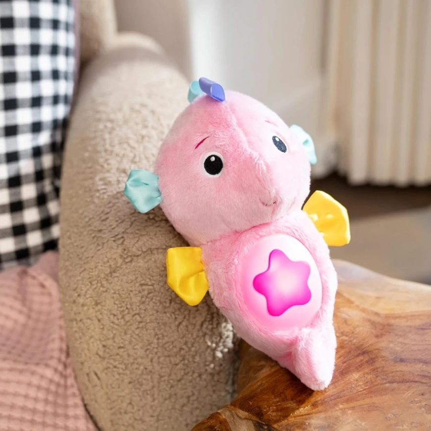 BABY EINSTEIN rauhoittava pehmolelu Merihevonen Soother, vaaleanpunainen, 17400-013 – 3