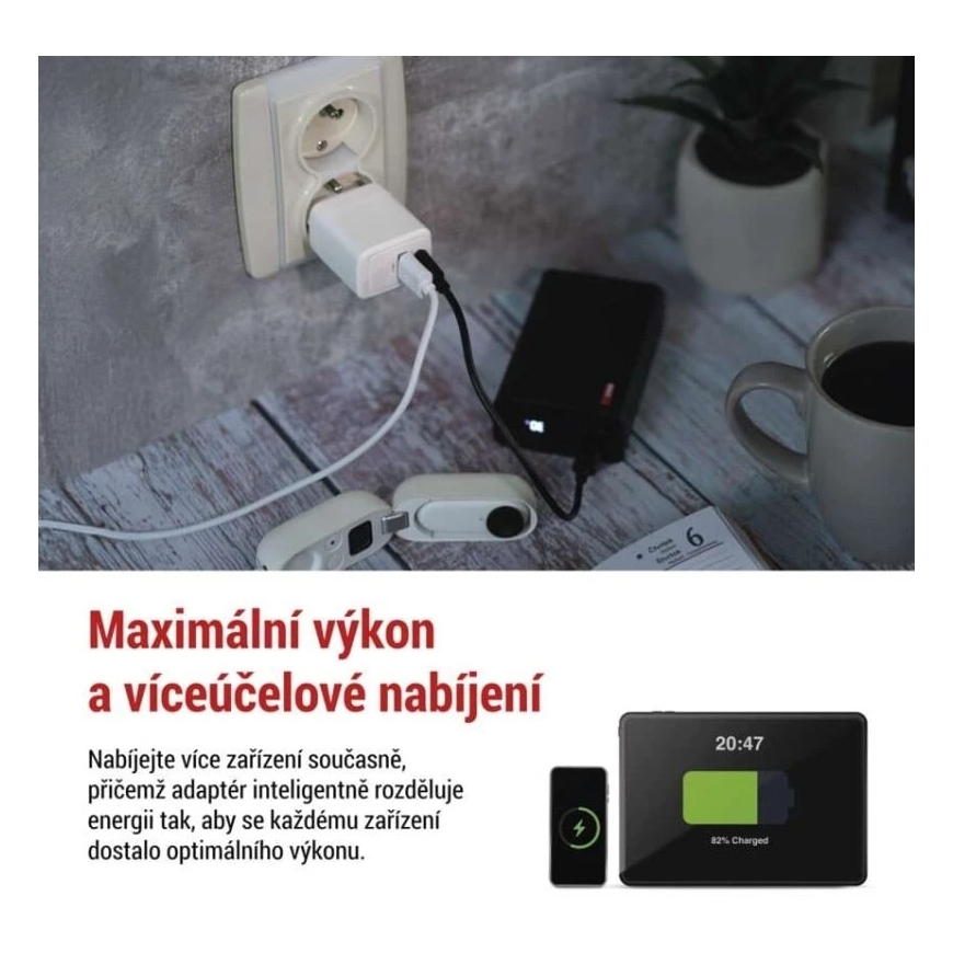 Emos Universālais USB GaN PD adapteris 20 W maksimāli. – 3