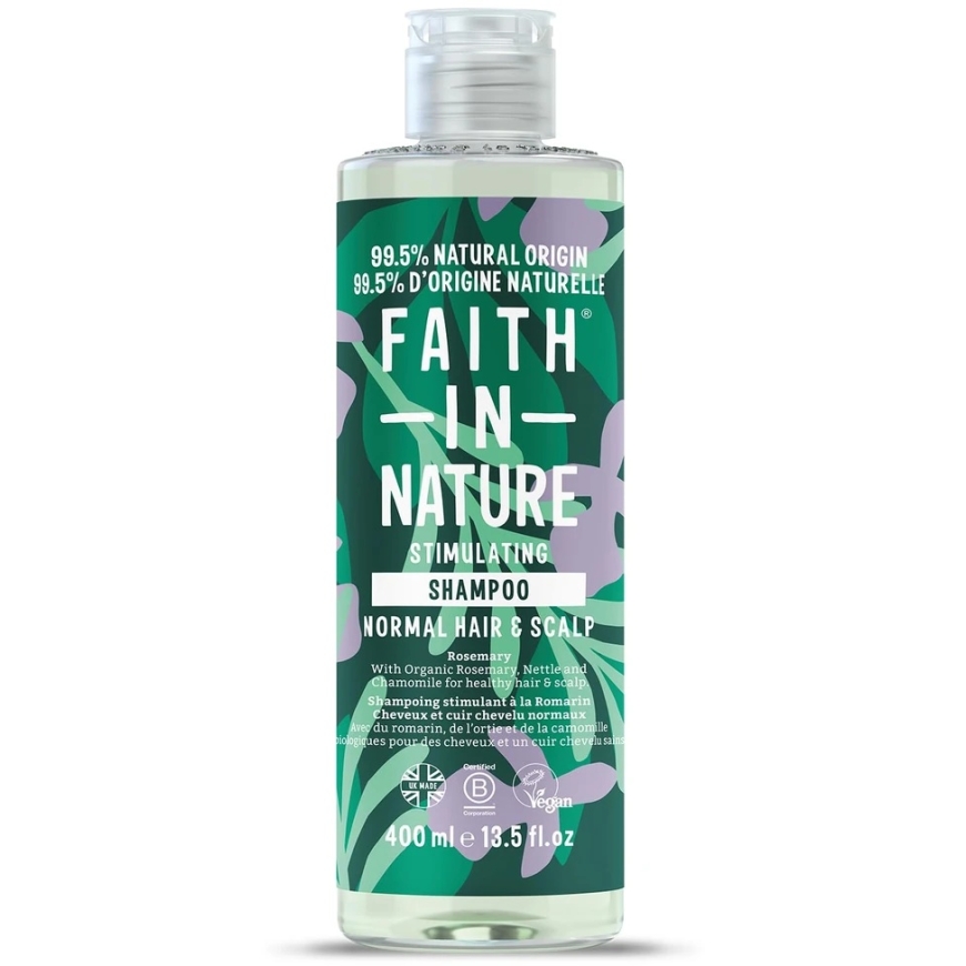 Faith In Nature rosmariini juukseid stimuleeriv šampoon, 400 ml