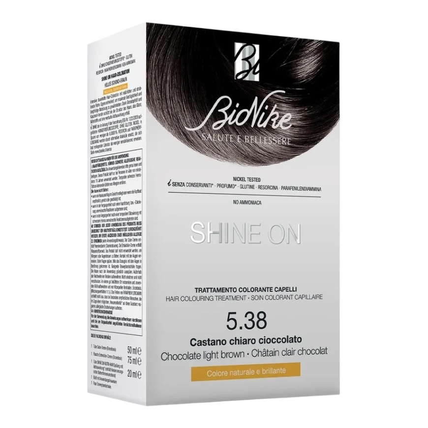 L'Oreal BioNike Shine On püsiv juuksevärv 538 hele šokolaadipruun, 145 ml