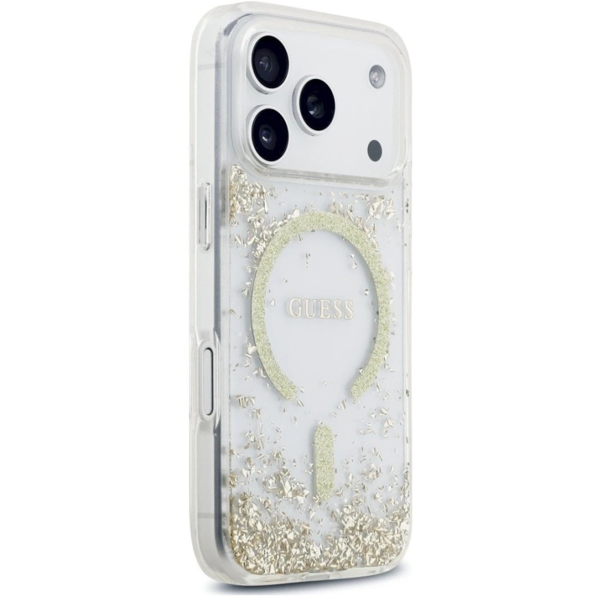 Guess Resin Bottom Glitter MagSafe Case for iPhone 18 Pro / 17 Pro - gold – 5