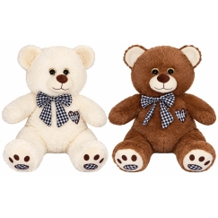 Sun-Day Plush Toy - Cute Bear with Ribbon, 25 cm