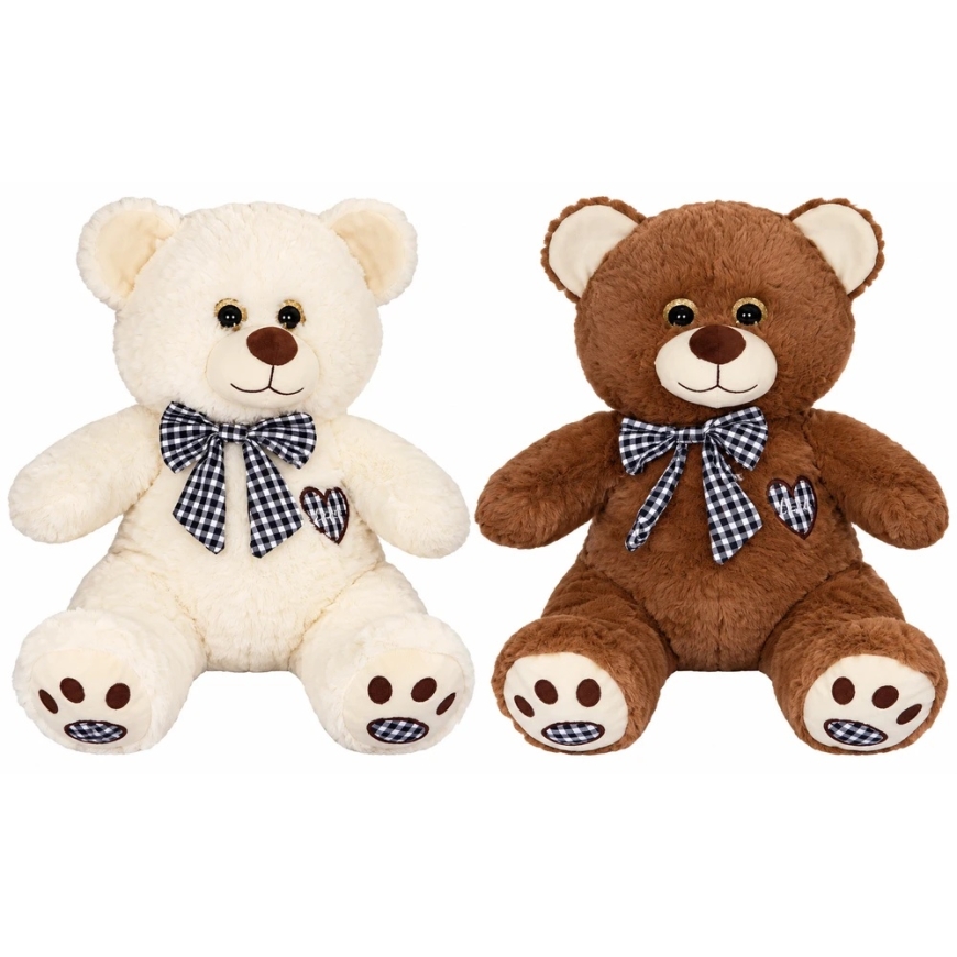 Sun-Day Plush Toy - Cute Bear with Ribbon, 25 cm