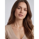 Brilio Silver Amazing Gold-Plated Necklace with Chain Decoration NCL210Y