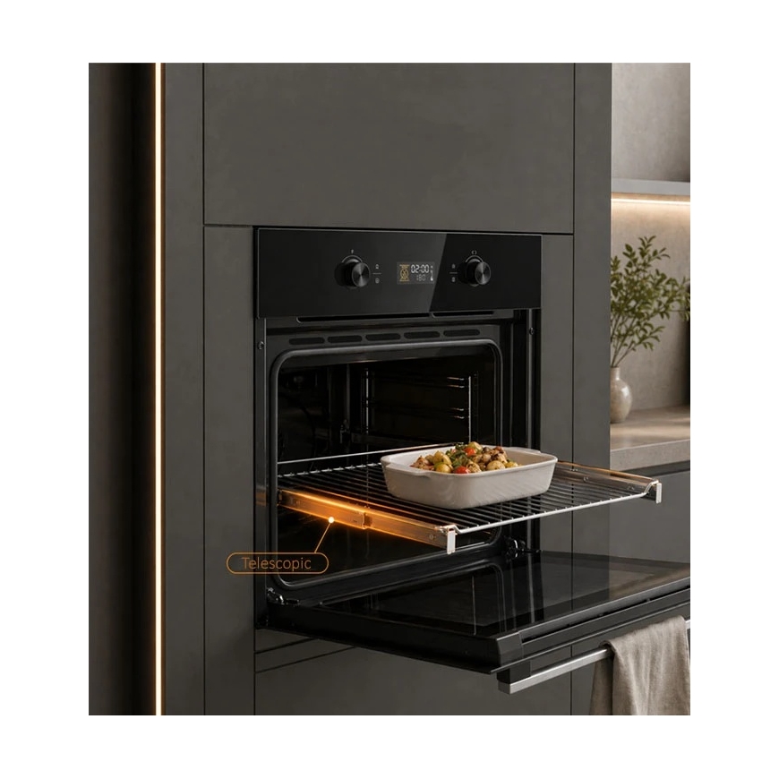 Built-in 70L oven with self-cleaning function, HBO-M7010GCDRP-GBK HEINNER – 3