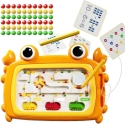 Magnettinen Montessori-opetustaulu labyrinttilla Rapu Woopie oranssi