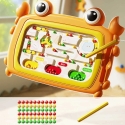 Magnettinen Montessori-opetustaulu labyrinttilla Rapu Woopie oranssi