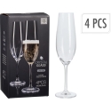 Mondex Set of 4 Crystal Glass Champagne Flutes Mondex Set of 4 Crystal Glass Champagne Flutes